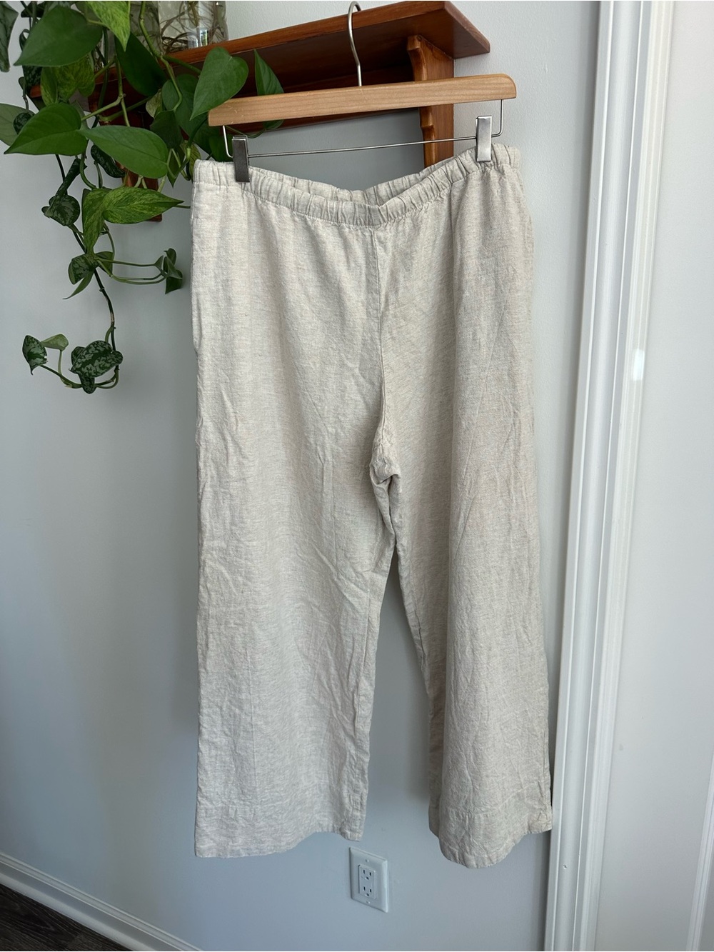 Gap Linen Blend Easy Wide-Leg Pants